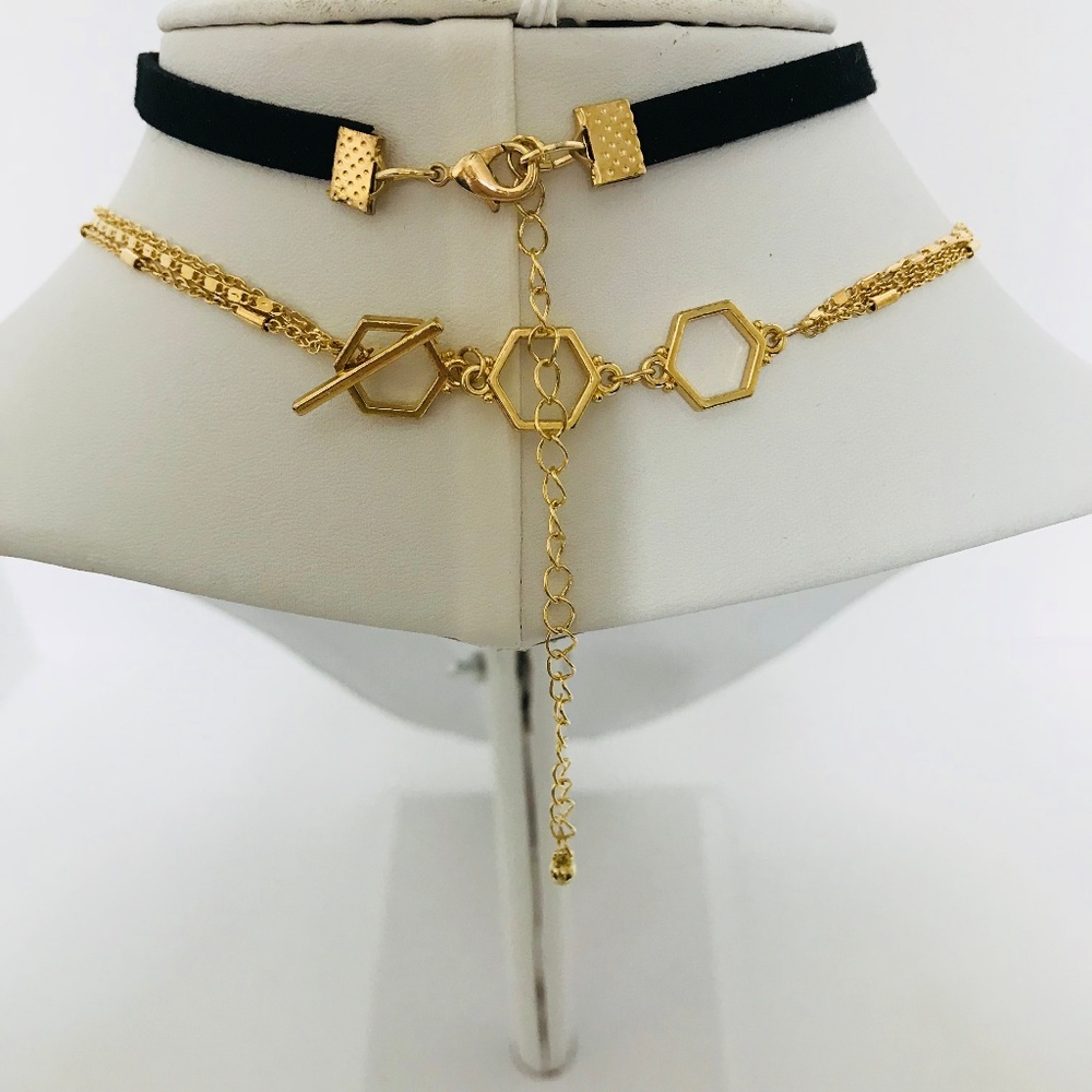 Boho Multi Layer Long Pendant Choker Necklace - Picture 6 of 7